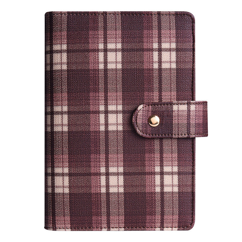 Canvas Checkered Loose-Leaf Budget Planner Notebook