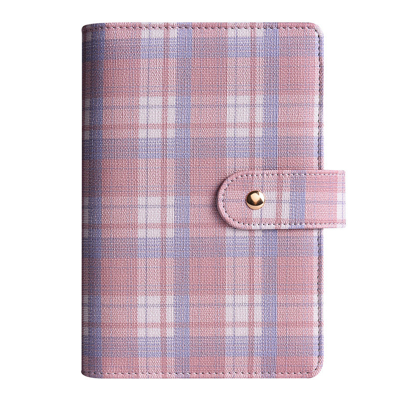 Canvas Checkered Loose-Leaf Budget Planner Notebook