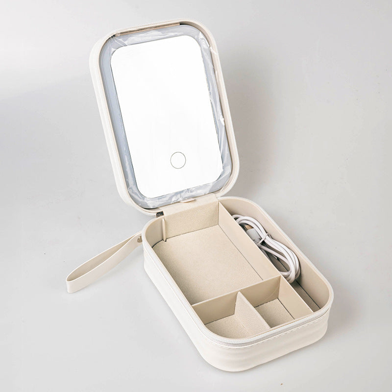 Espejo de Maquillaje LED Ajustable | Con Joyero Incorporado