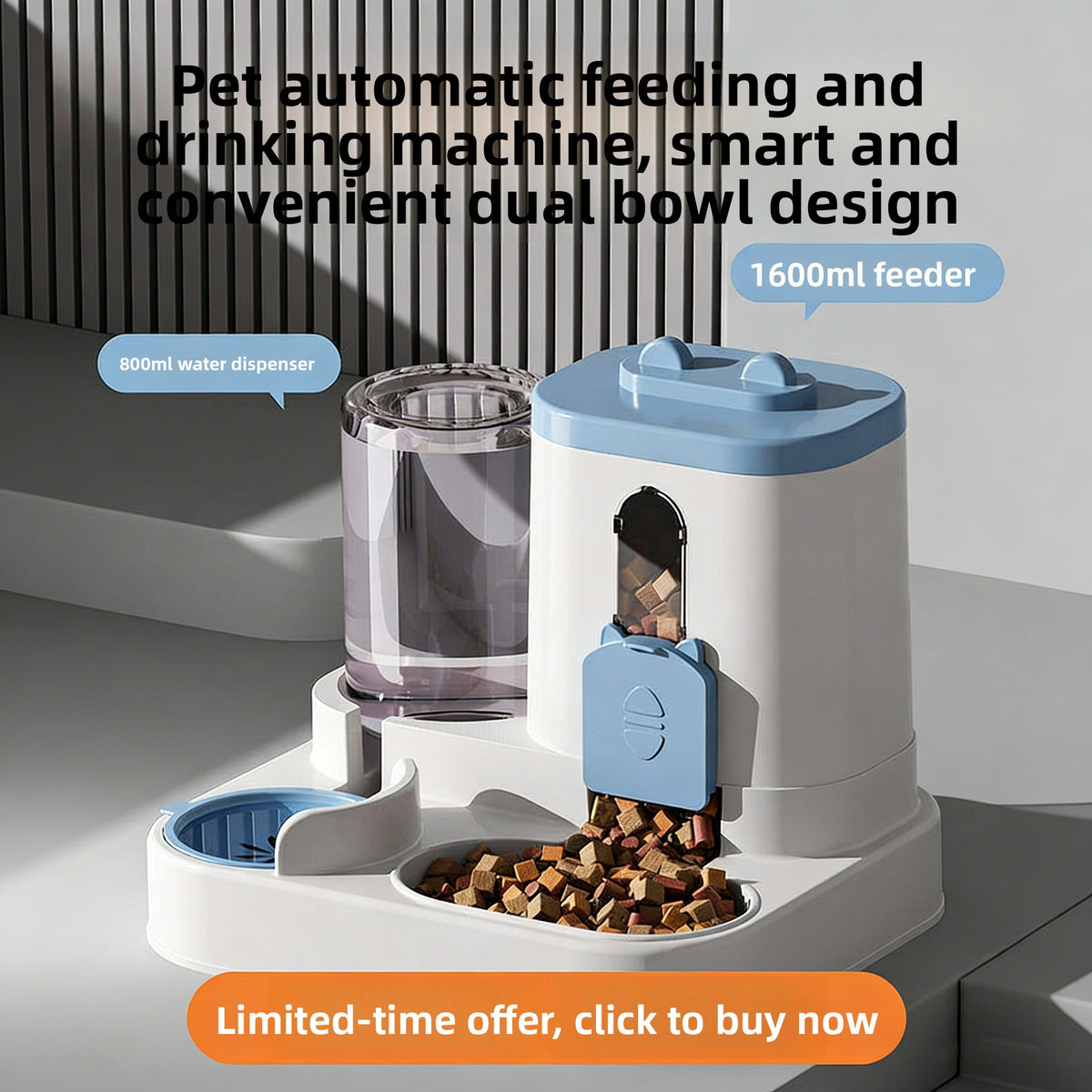 Dispensador Automático de Comida y Agua para Mascotas