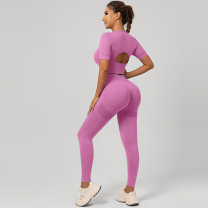 Conjunto de Yoga para Mujer | Sujetador Deportivo y Pantalón de Cintura Alta