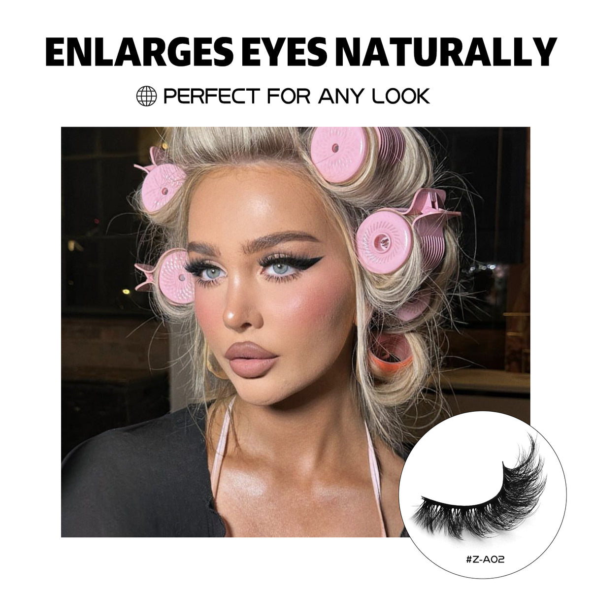 Thick-styled one-piece false lashes