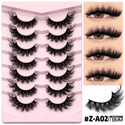Thick-styled one-piece false lashes