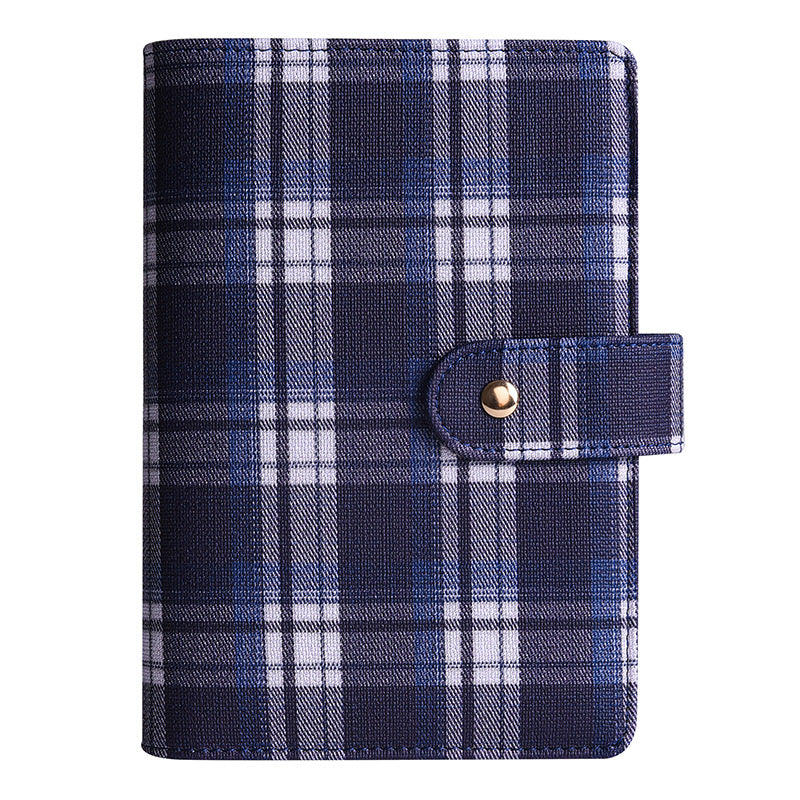 Canvas Checkered Loose-Leaf Budget Planner Notebook