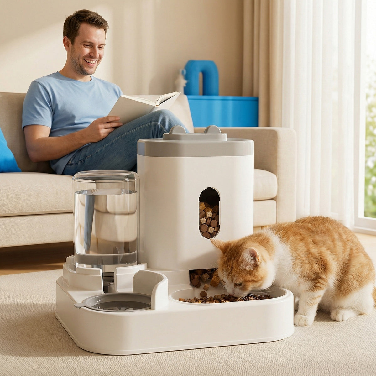 Dispensador Automático de Comida y Agua para Mascotas