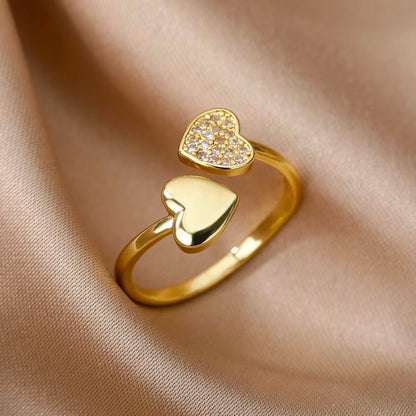 Anillo Abierto de Circón | Chapado en Oro