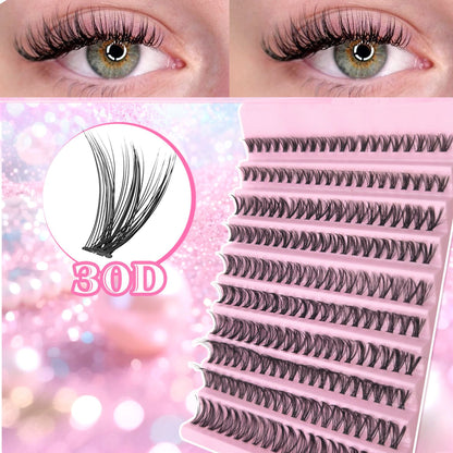 False Eyelashes 10 Rows Mixed Segmented Lashes