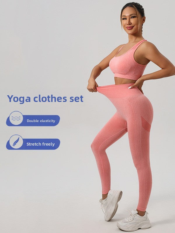 Conjunto de Yoga para Mujer | Sujetador Deportivo y Pantalón de Cintura Alta
