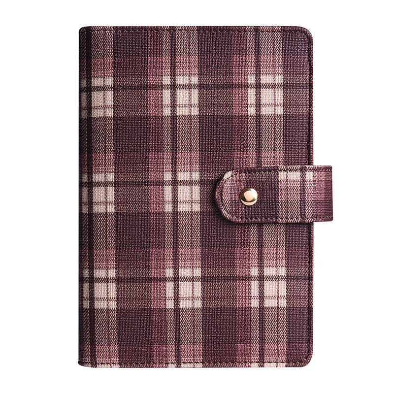 Canvas Checkered Loose-Leaf Budget Planner Notebook
