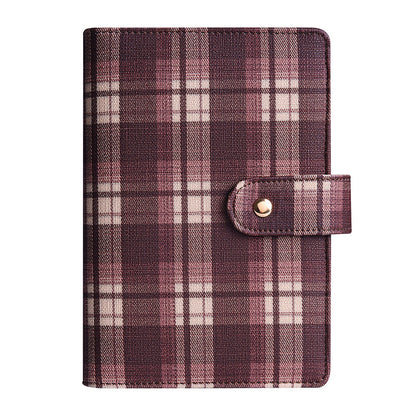 Canvas Checkered Loose-Leaf Budget Planner Notebook