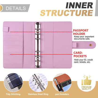 Canvas Checkered Loose-Leaf Budget Planner Notebook