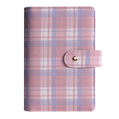 Canvas Checkered Loose-Leaf Budget Planner Notebook