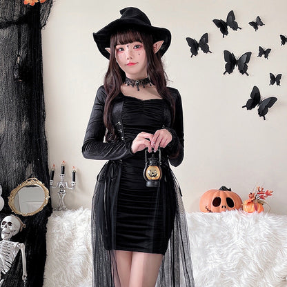 Gothic Witch Tunic Halloween Cosplay Costume