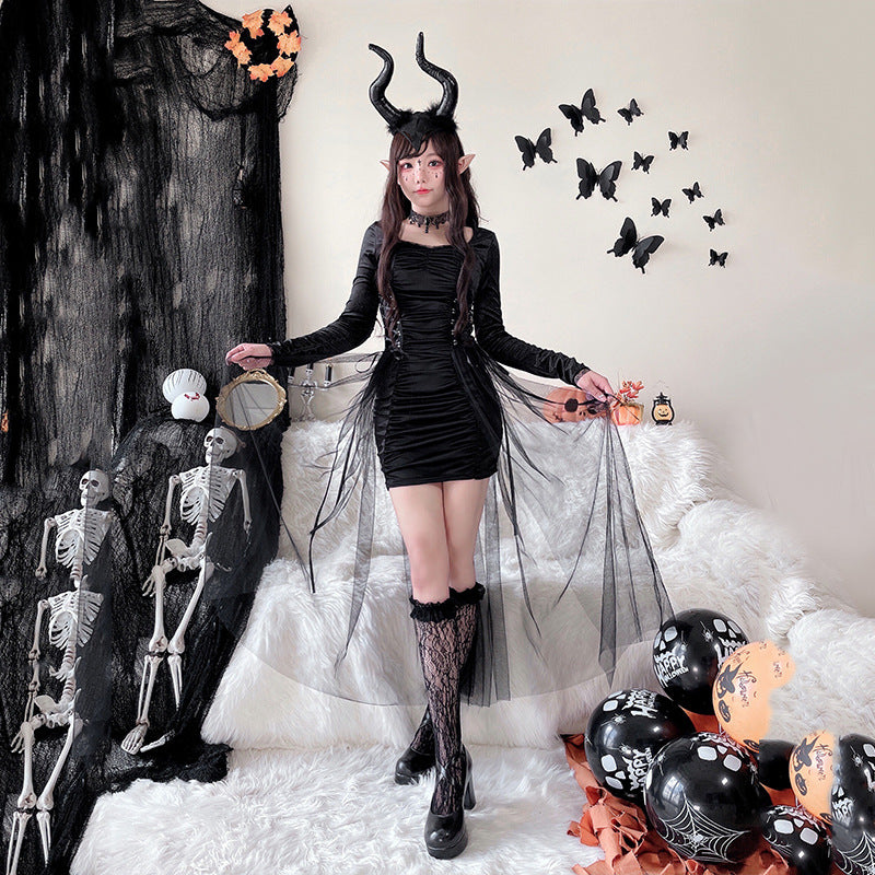 Gothic Witch Tunic Halloween Cosplay Costume