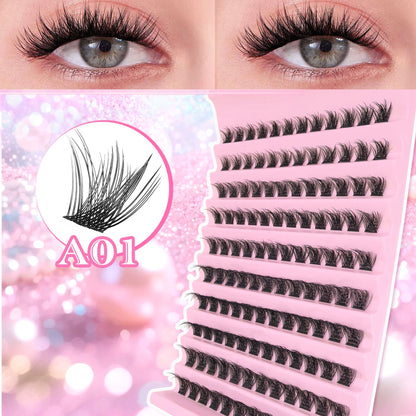 False Eyelashes 10 Rows Mixed Segmented Lashes
