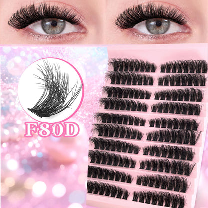 False Eyelashes 10 Rows Mixed Segmented Lashes