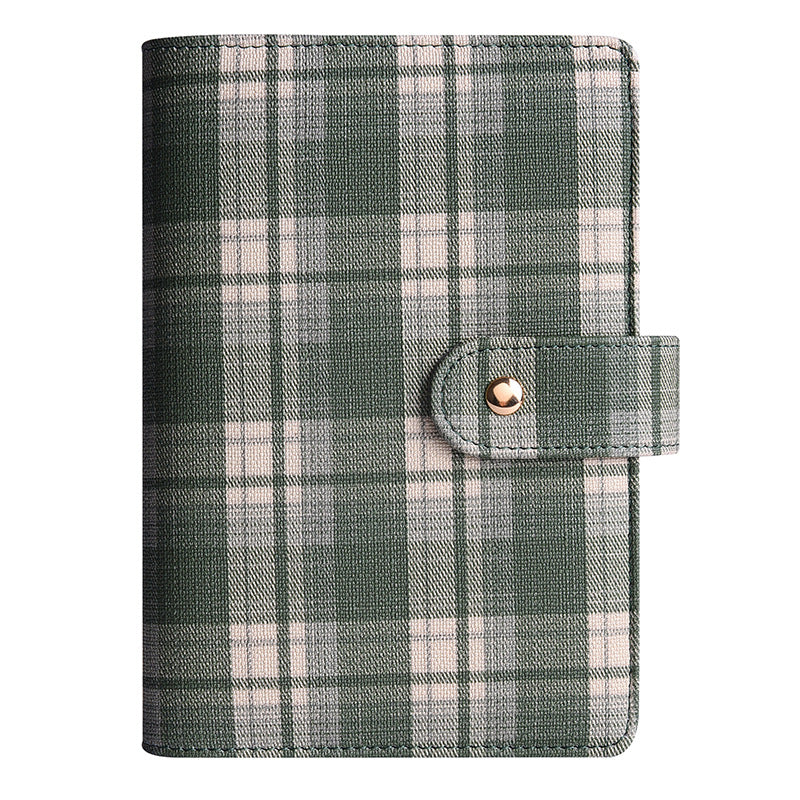 Canvas Checkered Loose-Leaf Budget Planner Notebook