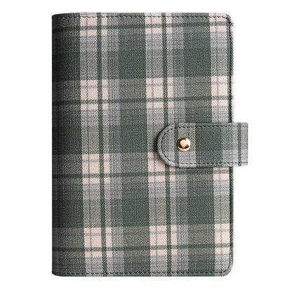 Canvas Checkered Loose-Leaf Budget Planner Notebook