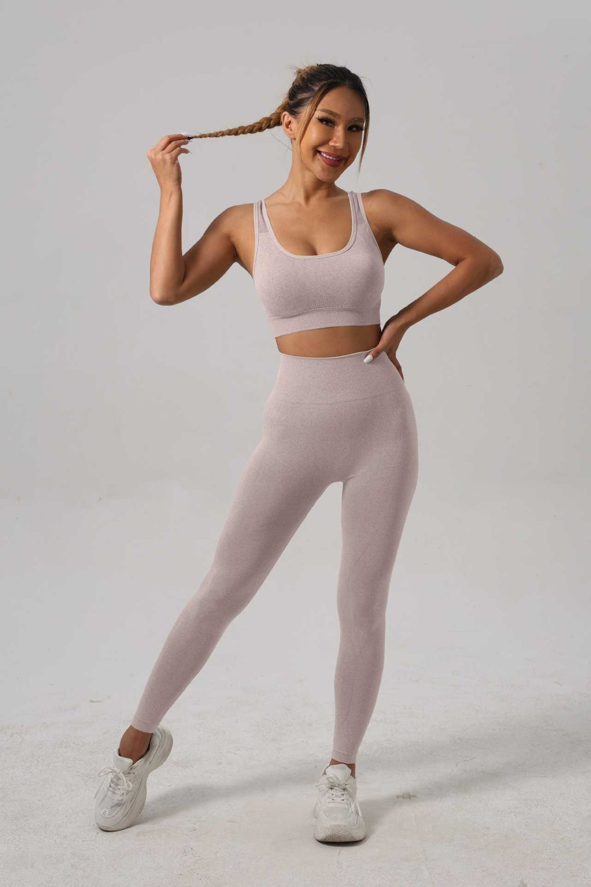 Conjunto de Yoga para Mujer | Sujetador Deportivo y Pantalón de Cintura Alta