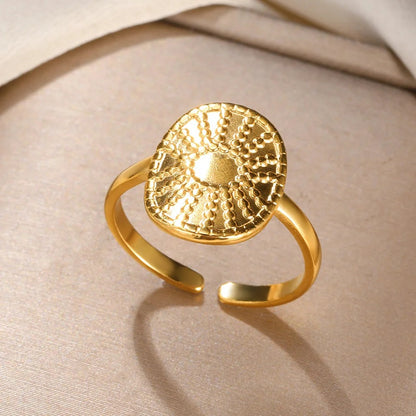 Anillo Abierto de Circón | Chapado en Oro