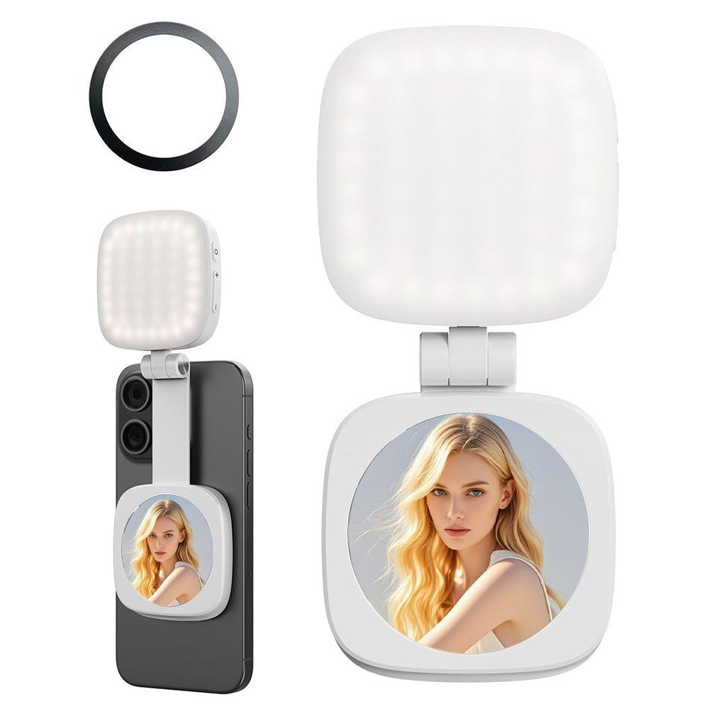 Soporte con Luz de Relleno Magnética para Móvil