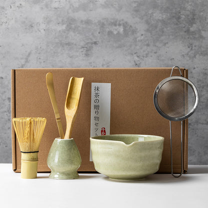 Set de Té Matcha de Cerámica con Batidor | Diseño Japonés