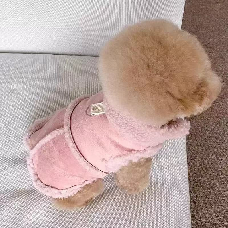 Chaleco Abrigado para Mascotas de Otoño e Invierno para Cachorros Pequeños con Enganche para Correa