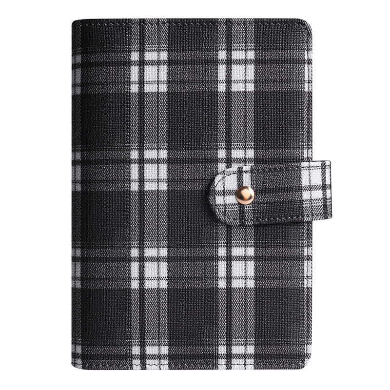 Canvas Checkered Loose-Leaf Budget Planner Notebook