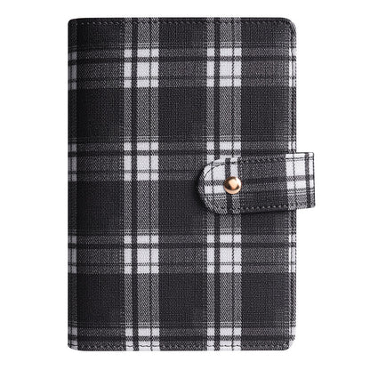 Canvas Checkered Loose-Leaf Budget Planner Notebook