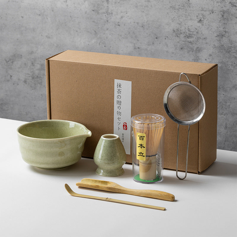 Set de Té Matcha de Cerámica con Batidor | Diseño Japonés